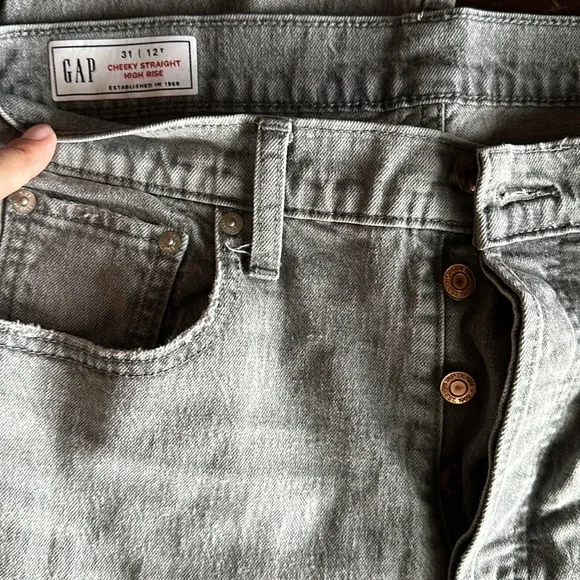 Gap cheeky straight high rise 12 Tall - grey-SOLD OUT ONLINE - Picture 2 of 5